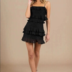 Tobi KISS THE NIGHT BLACK RUFFLE DRESS